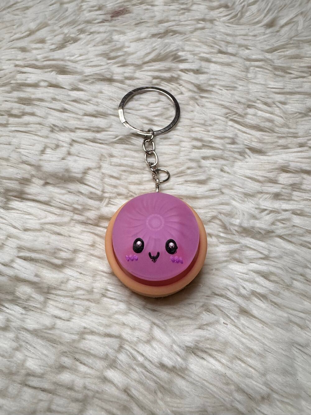 Dumpling clicker light up changing colors keychain fidgeting toy stress relief
